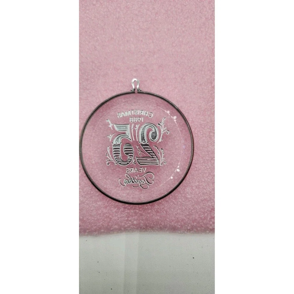 1988 Hallmark Keepsake Christmas Ornament - 25 Years Together Silver Anniversary